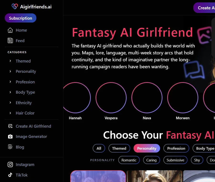 Source interface capture: Aigf Fantasy